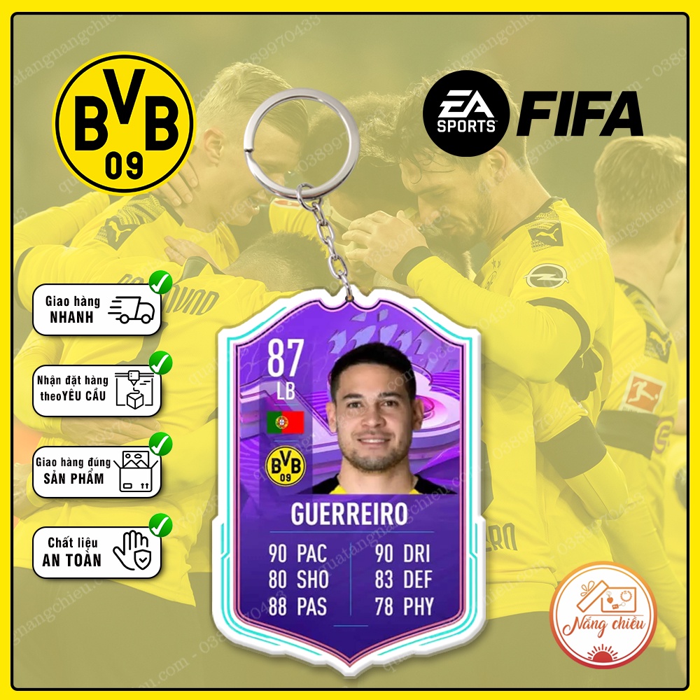 Móc khóa CLB Borussia Dortmund - Thiết kế với mọi nhân vật ☘️MÓC KHÓA THẺ CẦU THỦ☘️