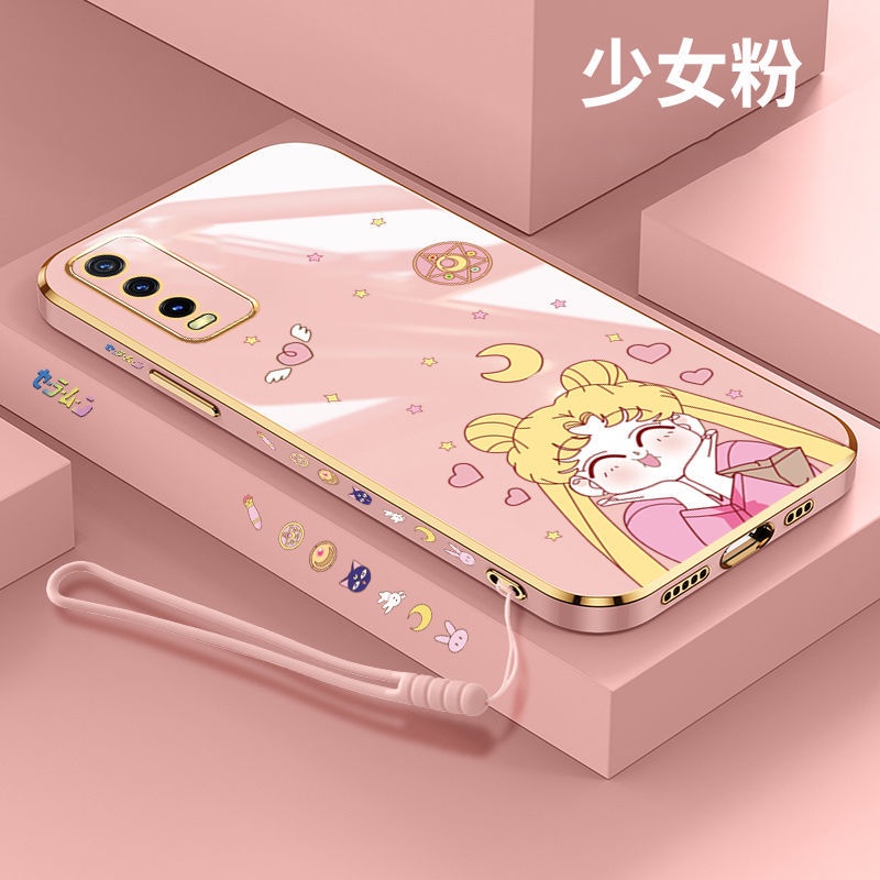 Sailor moon Ốp Điện Thoại Silicon Mạ Viền Cho vivo Y20 Y20S Y20S G T1 5G Y50 Y30 Y30i Y20i Y12A Y12S Y93 Y95 Y97 Y73S S7E