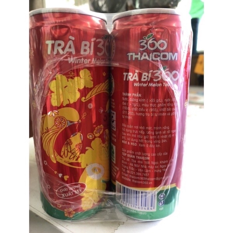 trà bí đao 360 lon 320ml lốc 6lon