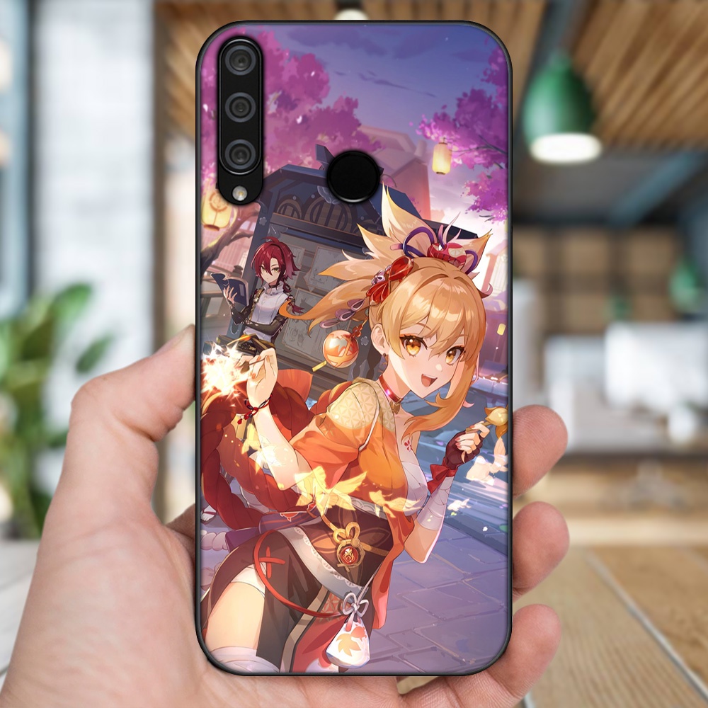 Ốp lưng Huawei Y6P viền đen in hình Yoimiya Genshin Impact