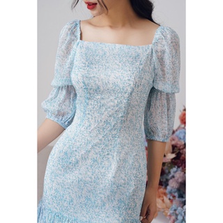 Váy, đầm nữ cổ vuông đuôi cá