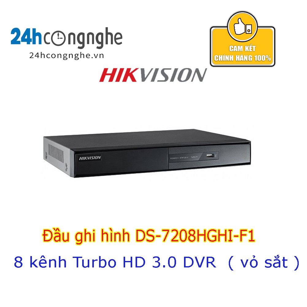 Đầu ghi hình Hikvision DS-7208HGHI-F1/N Turbo HD 3.0 8 kênh vỏ sắt
