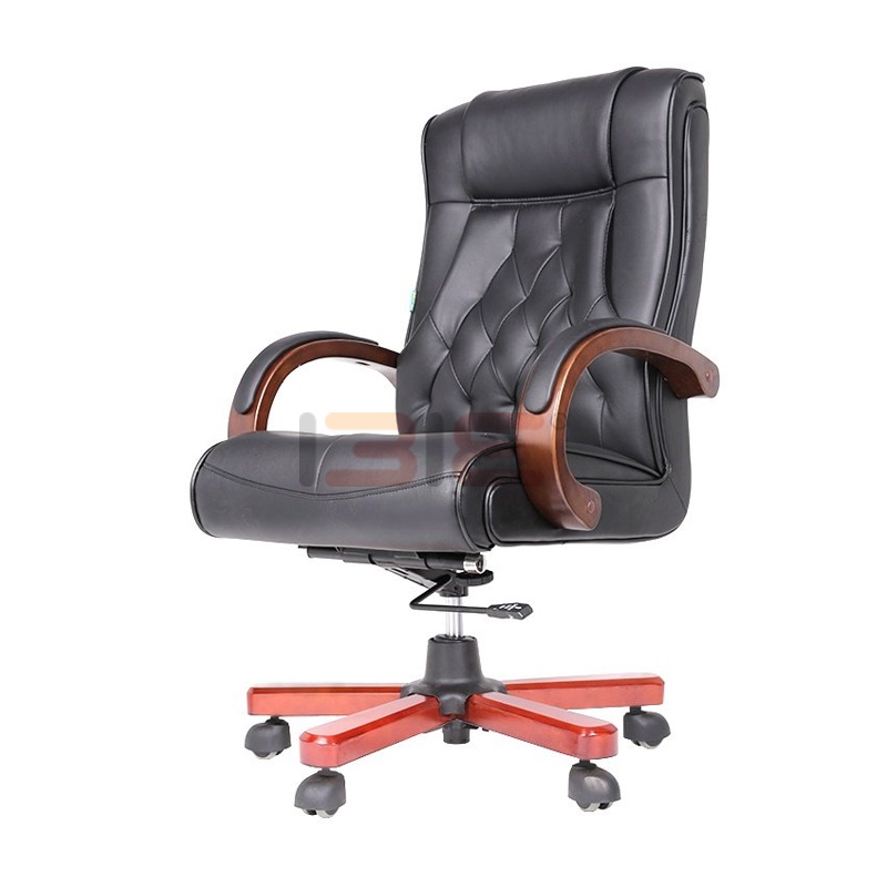 Ghế Giám đốc IBIE IHC18023U1 bọc da PU chân gỗ tay ốp