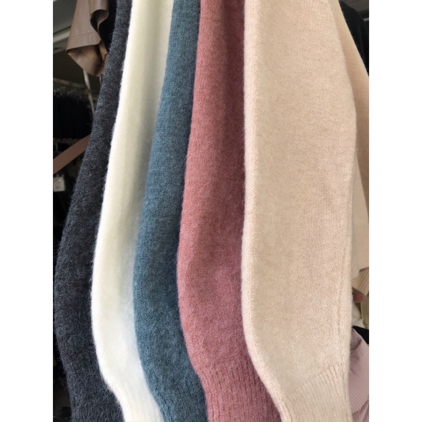 Áo len tay bồng, áo len cổ lọ nữ form rộng chất len mịn form chuẩn len dáng xinh xắn tha hồ mix đồ hàng quảng châu xịn | BigBuy360 - bigbuy360.vn