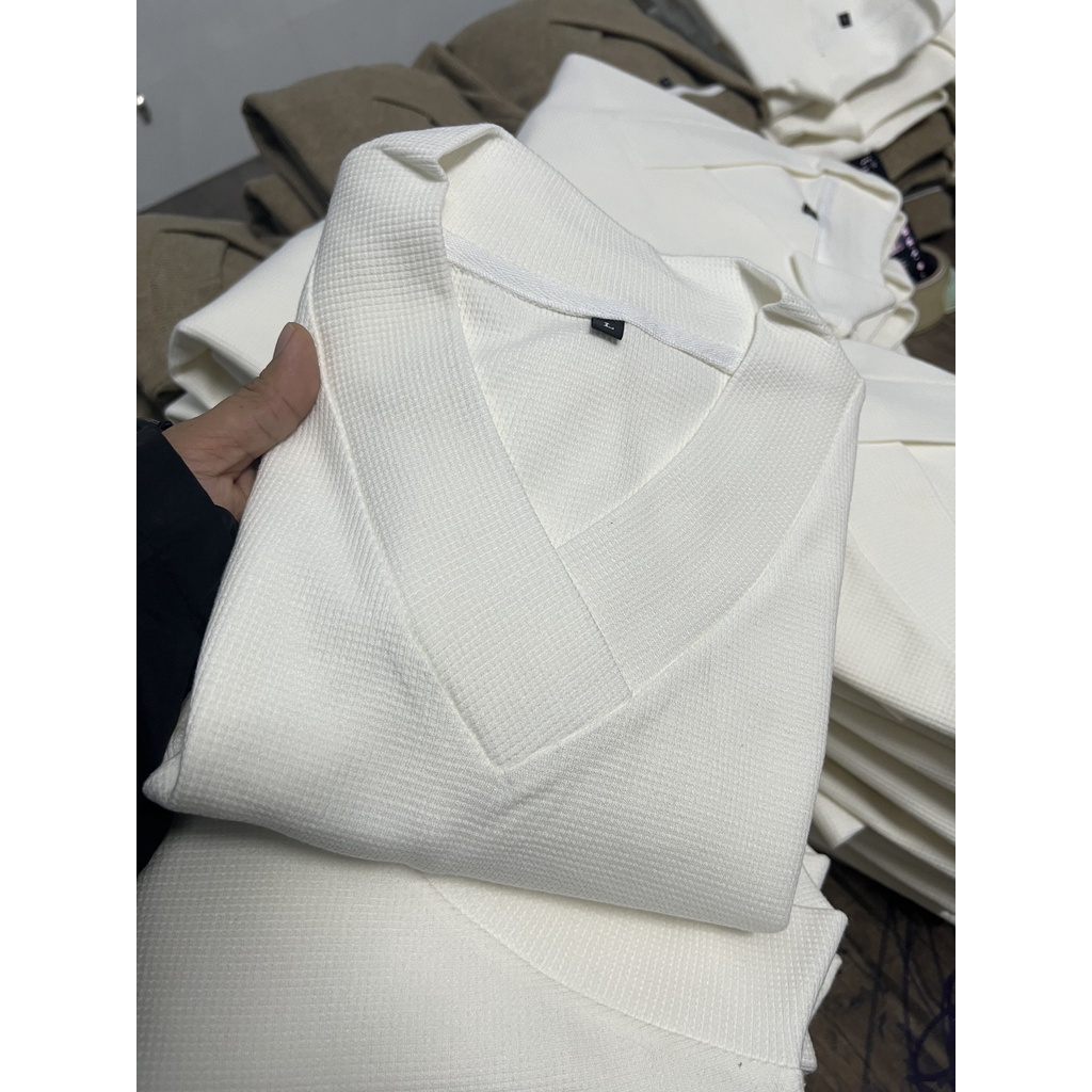 Áo thun Unisex Cổ V Cotton len HOOK Giá sỉ