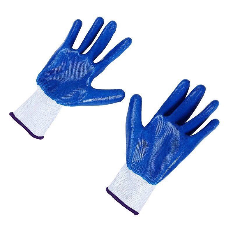 12 đôi găng tay sơn bảo hộ lao động:xanh_đen