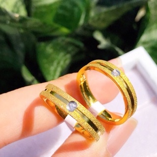 Nhẫn cặp titan giá 1 chiếc 2 sọc cát không đen NC198 nhẫn đôi tình nhân titan không gỉ vĩnh viễn