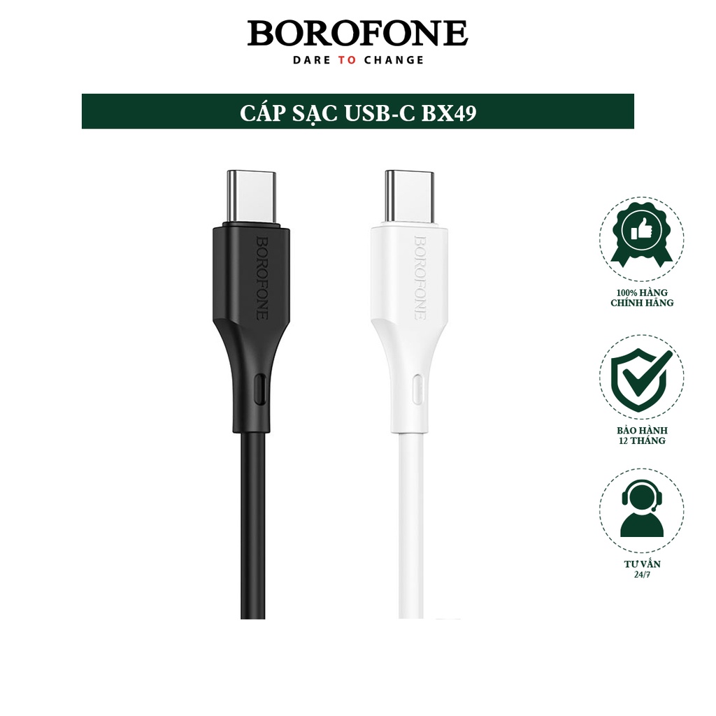 Cáp sạc truyền dữ liệu BOROFONE BX49 Cool PD 1m - AK Mobile