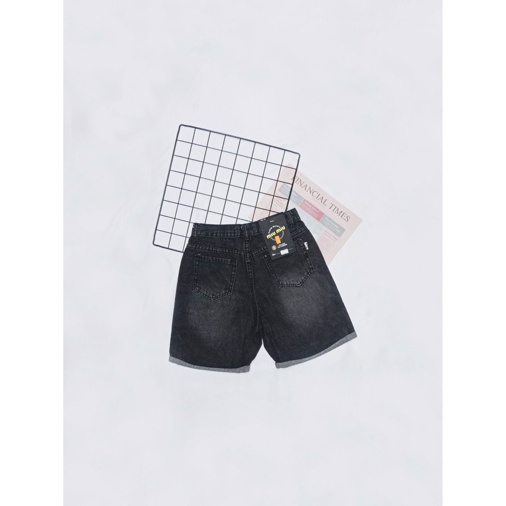 (hình thật) Quần jean lửng tông đen ombre gấp ống trẻ trung - TL14