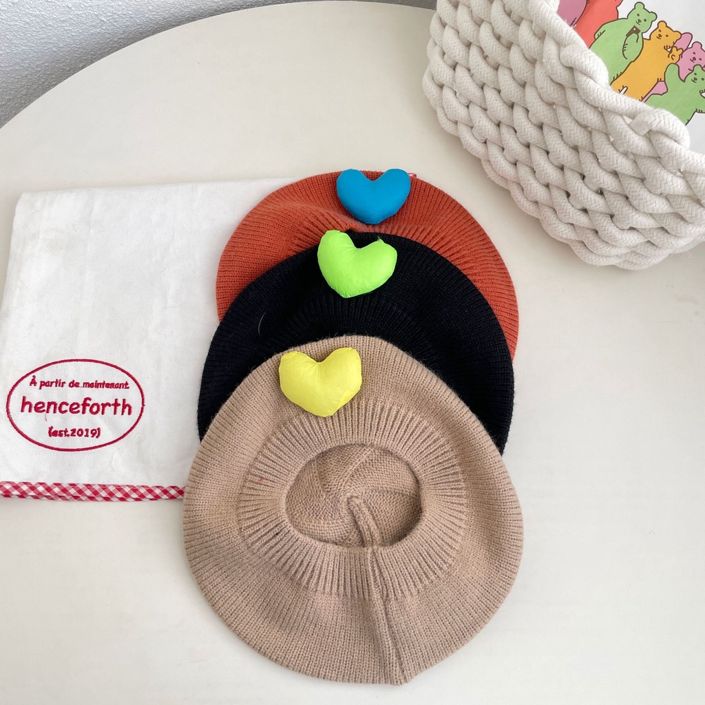 Mũ Beret Dệt Kim Ba Chiều Phong Cách Ins Cho Trẻ Em