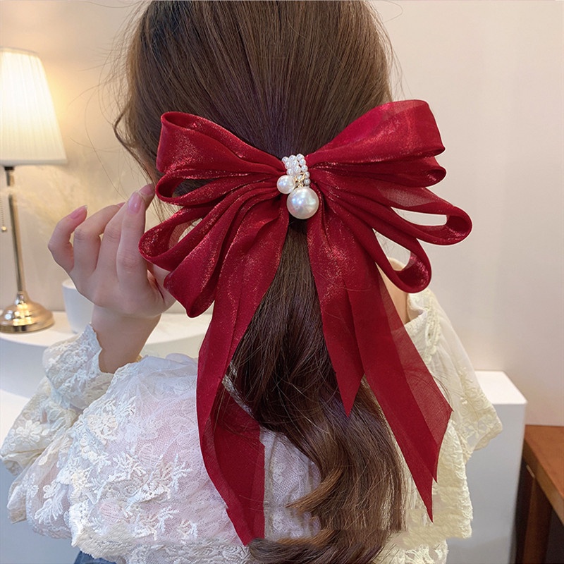 Kẹp Tóc Hình Nơ Ruy Băng Cao Cấp 2022 Cho Nữ