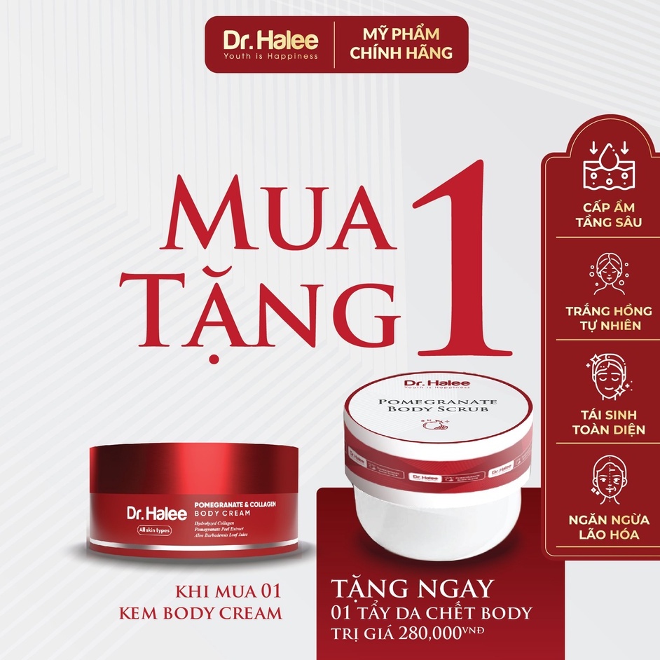 Compo 3 Kem dưỡng da Body lựu đỏ Drhalee