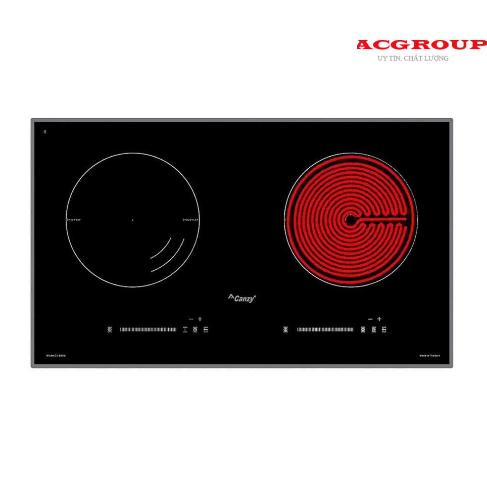 Bếp điện đôi 1 từ 1 hồng ngoại Canzy CZ 68bs Inverter sản xuất tại Thái Lan