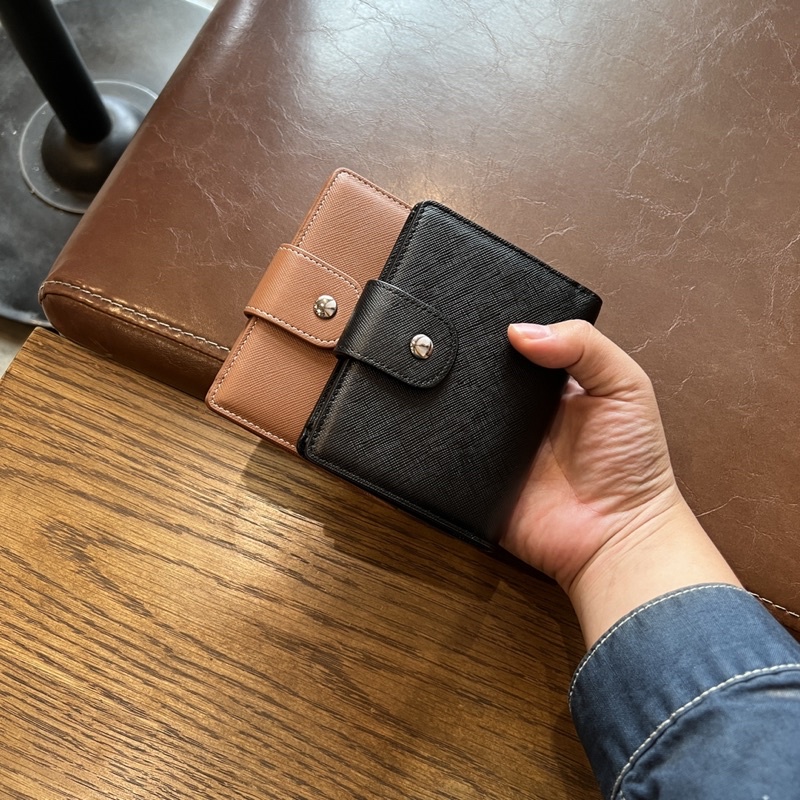 Keiko Button Wallet - Ví Dáng Sổ Vintage Da Thật Saffiano Ouithebrand
