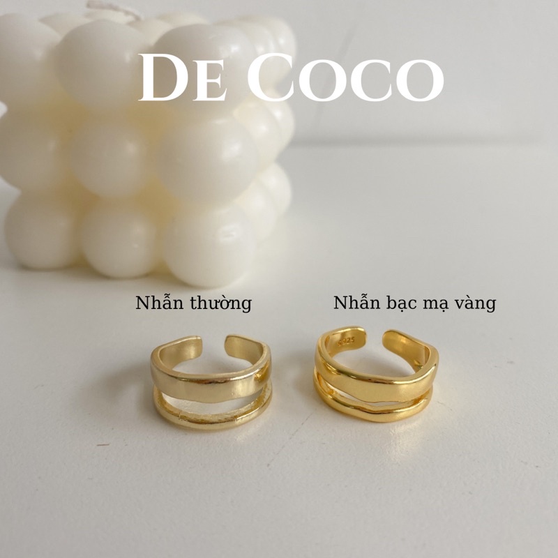 Nhẫn nữ màu vàng gold Layer De Coco