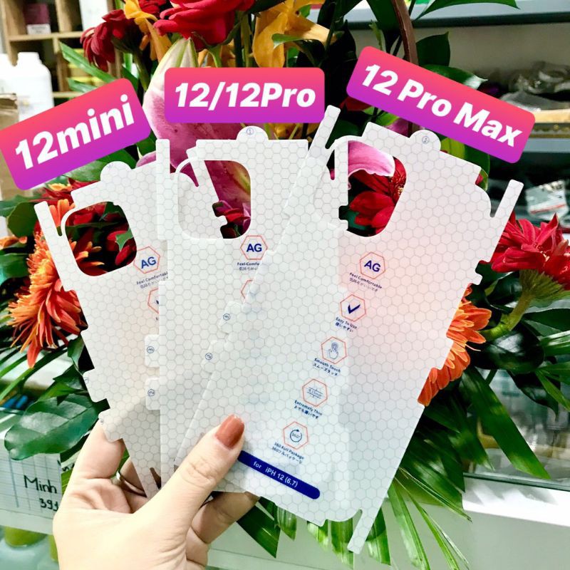 Miếng dán PPF nhám cho mặt lưng iphone 12/ 12 pro/ 12 mini/ 12 pro max