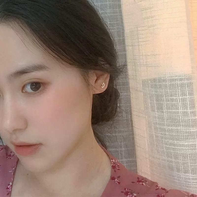 Bông tai Bạc 925 mạ Vàng 14K / LP-E203