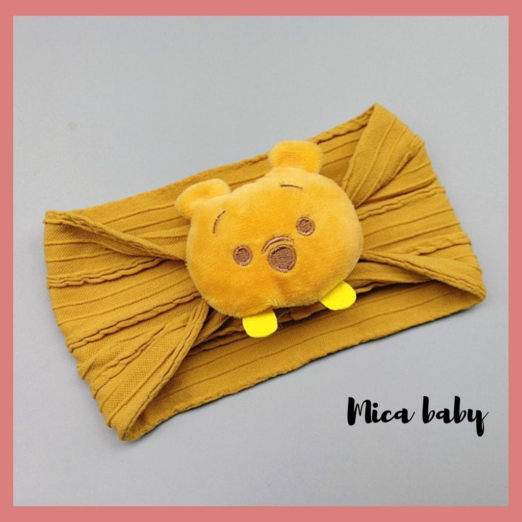 Băng đô thun bản to đính hình thú ngộ nghĩnh cho bé BD65 Mica Baby