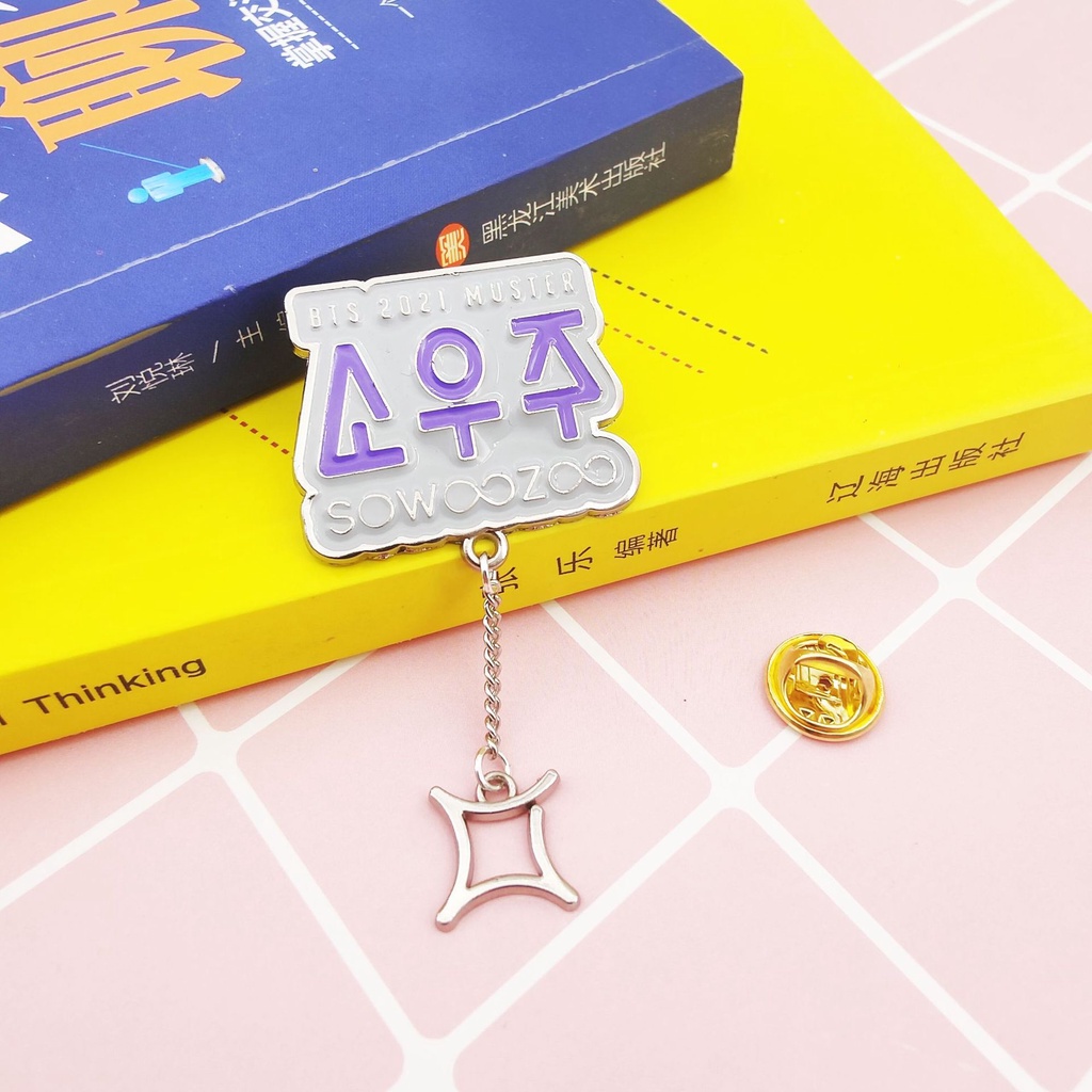 Huy Hiệu Cài Áo Hình Tròn In Hình Nhóm Nhạc BTS