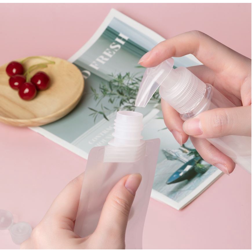 Túi Chiết Mỹ Phẩm Du Lịch, Chai Đựng Dầu Gội, Sữa Tắm Tiện Lợi Có Thể Tái Sử Dụng - BEYOU