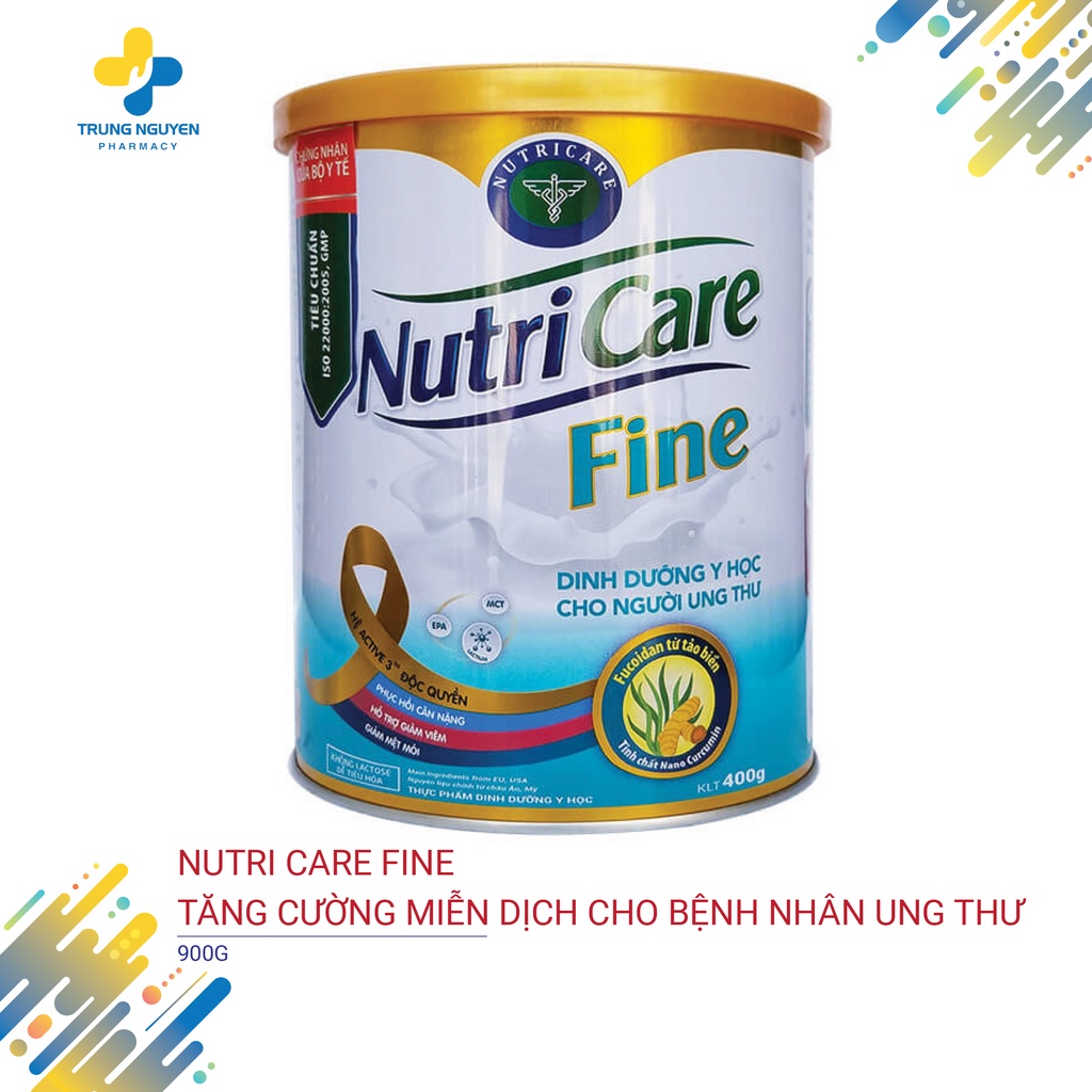 Sữa bột Nutricare Fine dinh dưỡng tăng cường miễn dịch cho bệnh nhân ung thư-900g