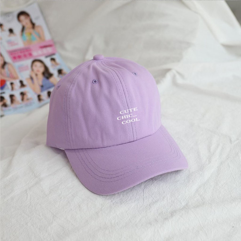 Nón kết thêu chữ Cute Chic Cool phong cách Ulzzang form unisex nam nữ thời trang Hàn quốc
