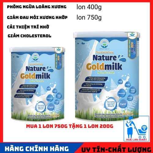 Sữa bột nature goldmilk plus 400g, 750g cao xương ngựa bạch Mông Cổ phòng ngừa loãng xương, giảm đau mỏi xương khớp