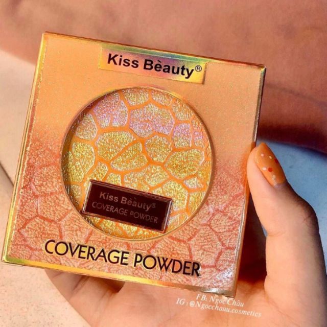 ( chính hãng) Phấn nén 2 tầng hương đào kiss beauty | BigBuy360 - bigbuy360.vn