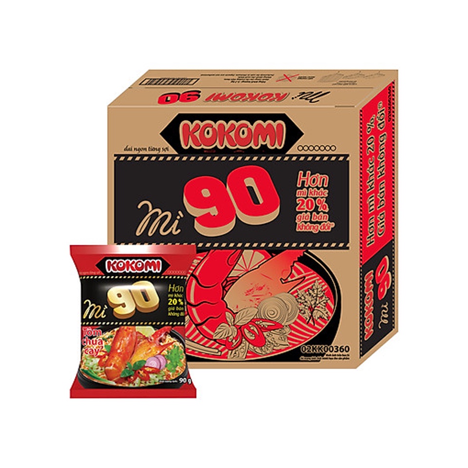 KOKOMI Mì đại 90 Tôm chua cay TN 90g T30 | BigBuy360 - bigbuy360.vn