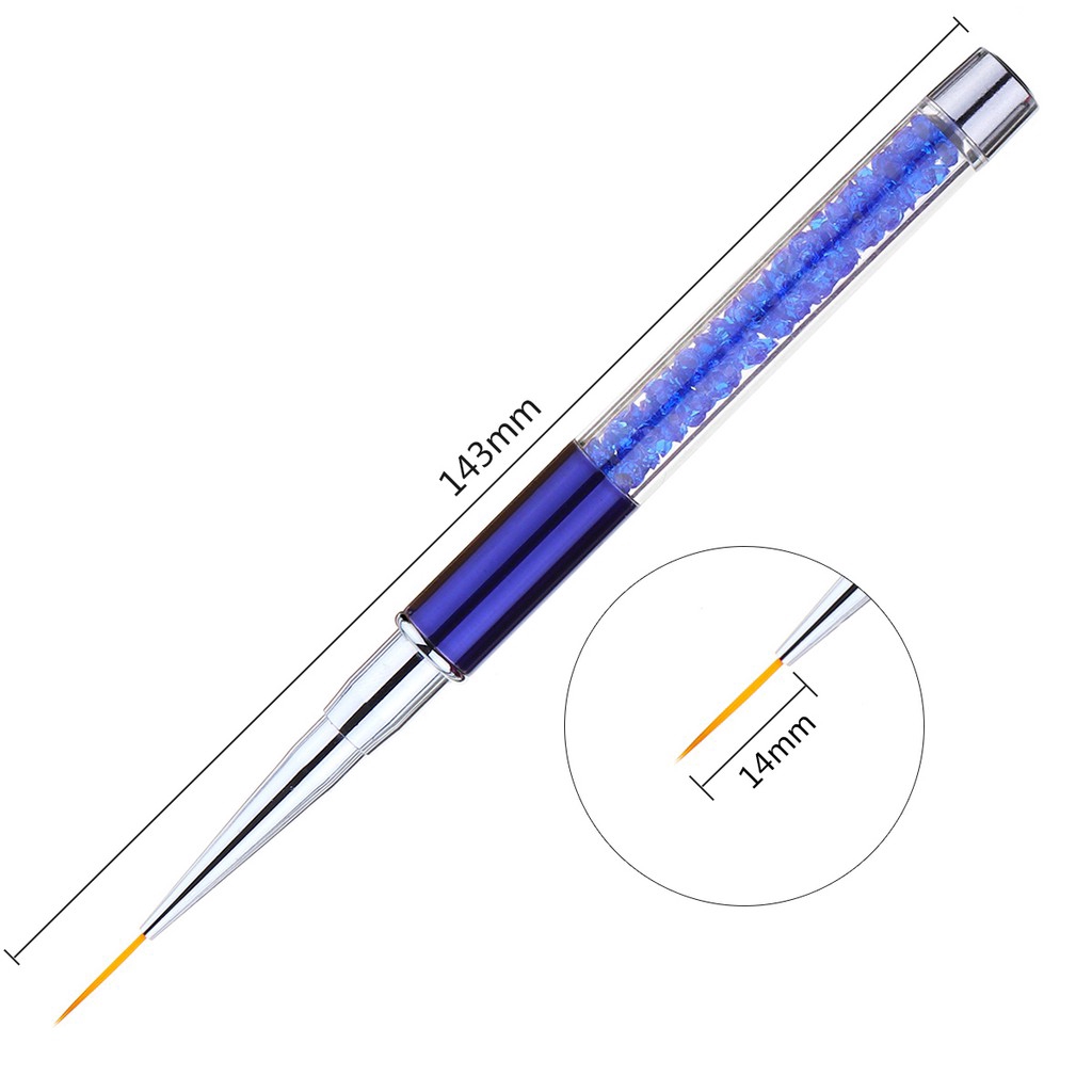 Monja Nail Art French Stripes lines Liner Brush 3D Flower Paint Drawing Pen