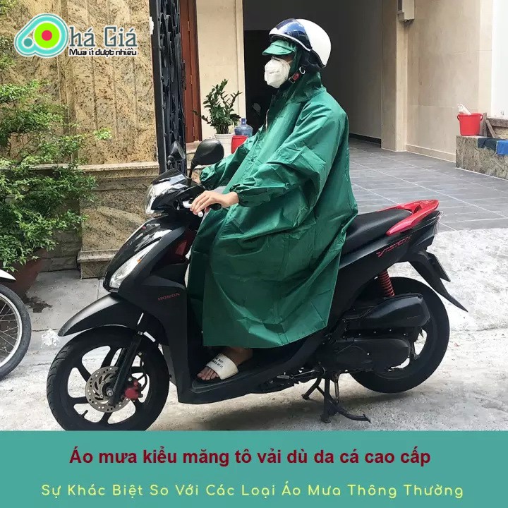 Áo Mưa Bộ Người Lớn Mangto Vải Dù Vẩy Cá