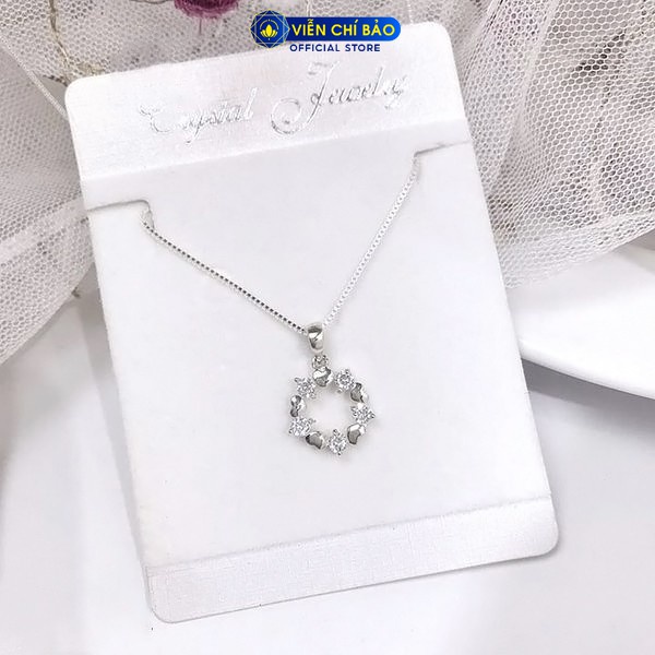 Dây chuyền bạc nữ mặt nguyệt quế chất liệu bạc 925 thời trang phụ kiện trang sức Viễn Chí Bảo D400800