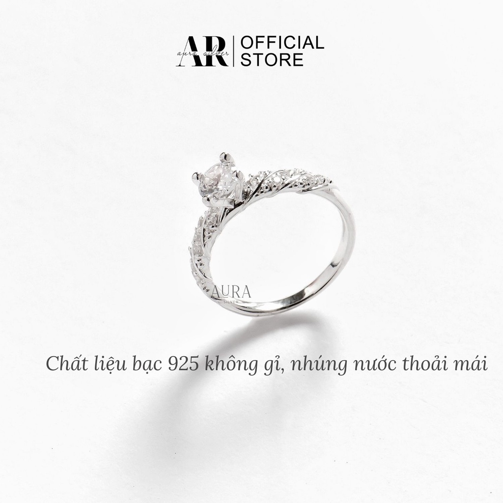 Nhẫn bạc đẹp đính đá cao cấp nhẫn nữ kiểu dáng thanh lịch-N32