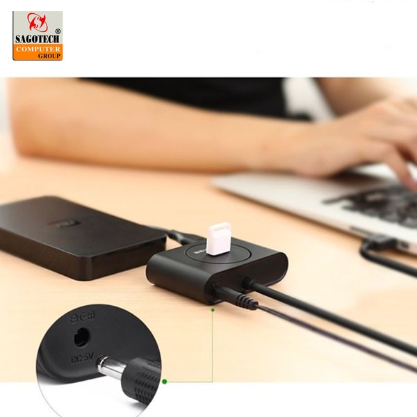 Bộ chia cổng USB 4 cổng 3.0 dài 80cm chính hãng Ugreen UG-20291 cao cấp