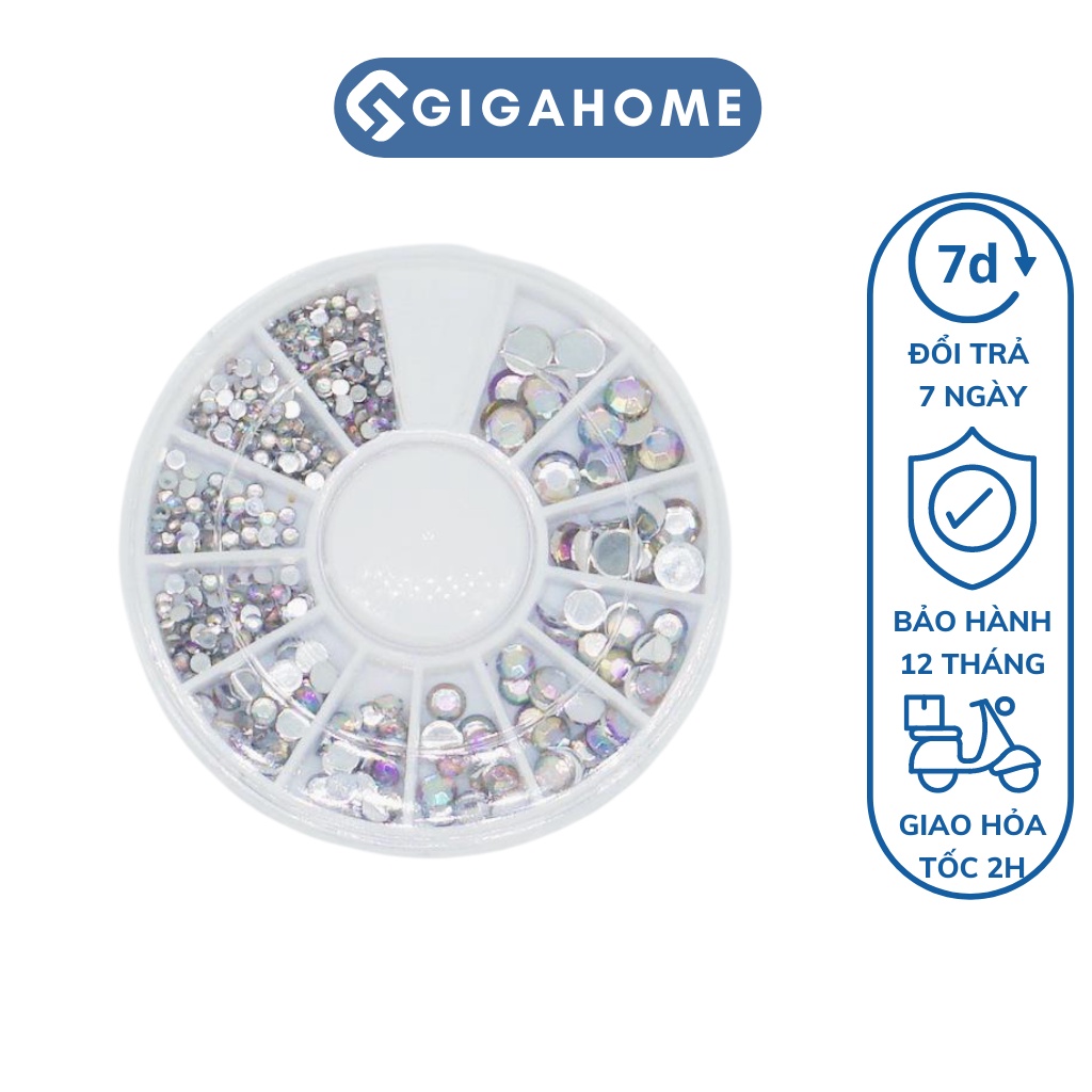 Hộp 13 Ngăn Đá Đính Trang Trí Móng Tay GIGAHOME Siêu Sáng 6508