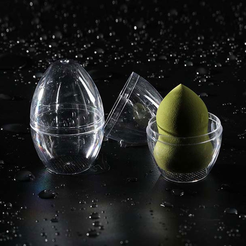 Hộp Đựng Mút Trang Điểm Trong Suốt Hình Quả Trứng Tiện Dụng