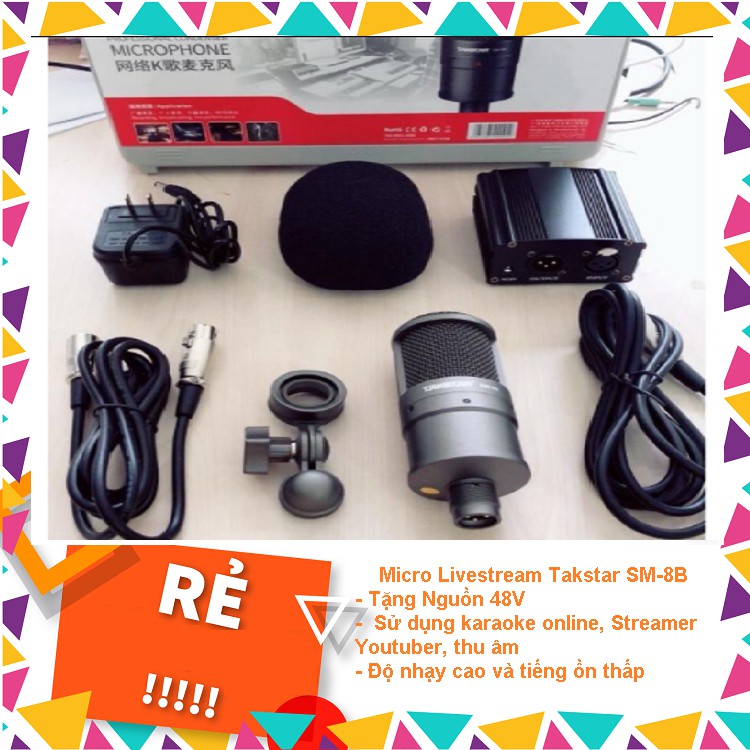 Micro Thu Âm, Karaoke livestream Takstar SM-8B