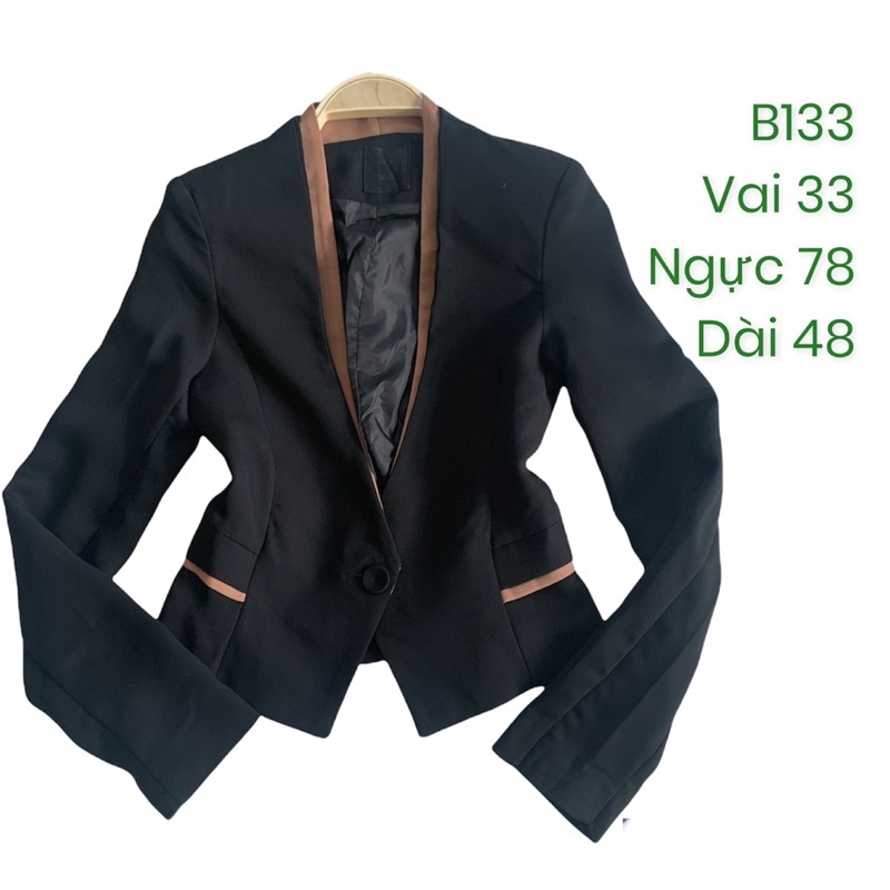 Áo vest/blazer B133 form ngắn 2hand Hàn si tuyển (ảnh thật)