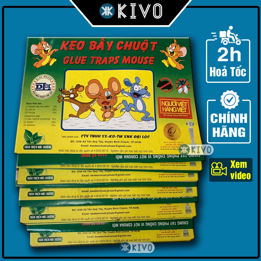 Keo Dính Chuột Siêu Dính ĐẠI LỘC LỚN - Combo Miếng Keo Bẫy Chuột Diệt Chuột