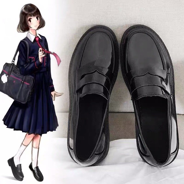 GO055 Giày Oxford da bóng nữ sinh Nhật Bản đế cao | BigBuy360 - bigbuy360.vn