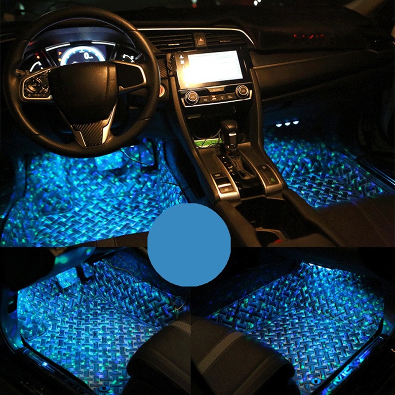 Set 4 Dải Đèn LED Trang Trí Nội Thất Xe Hơi