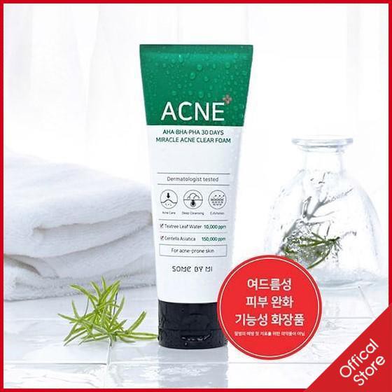 Sữa rửa mặt cho da mụn Some By Mi AHA-BHA-PHA 30 Days Miracle Acne Clear Foam | BigBuy360 - bigbuy360.vn