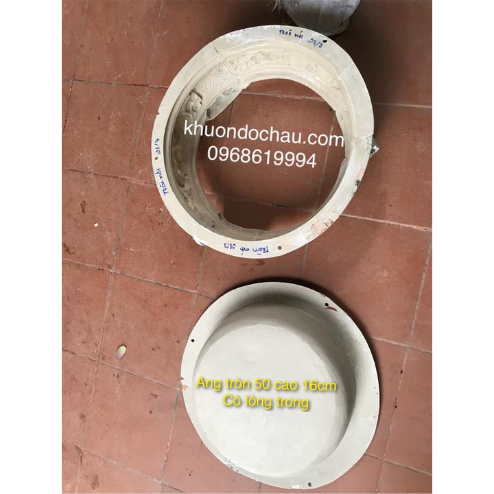 Khuôn chậu ang tròn 50 cao 16cm composite đổ úp đáy