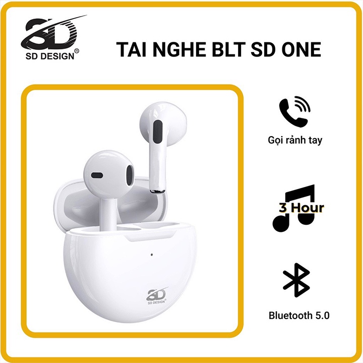 Tai nghe không dây bluetooth SD One chính hãng SD - Design,âm hay, Dùng Cho IOS và Androi Bảo hành 12 tháng – Panda Case