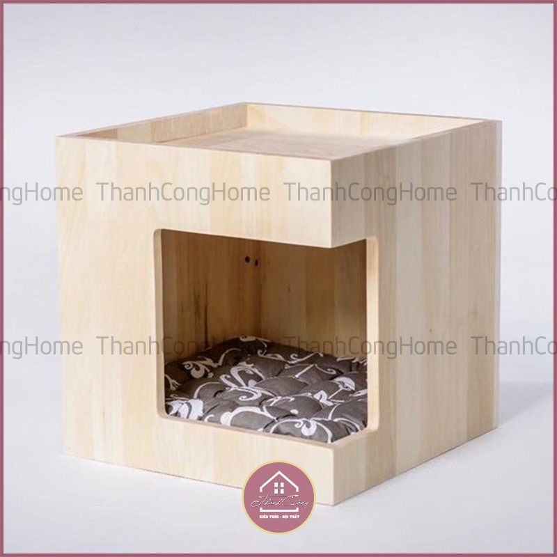 Tab đầu giường, Tab sofa kết hợp chuồng Mèo dễ thương, tiện dụng - gỗ CN chống ẩm cao cấp MS01