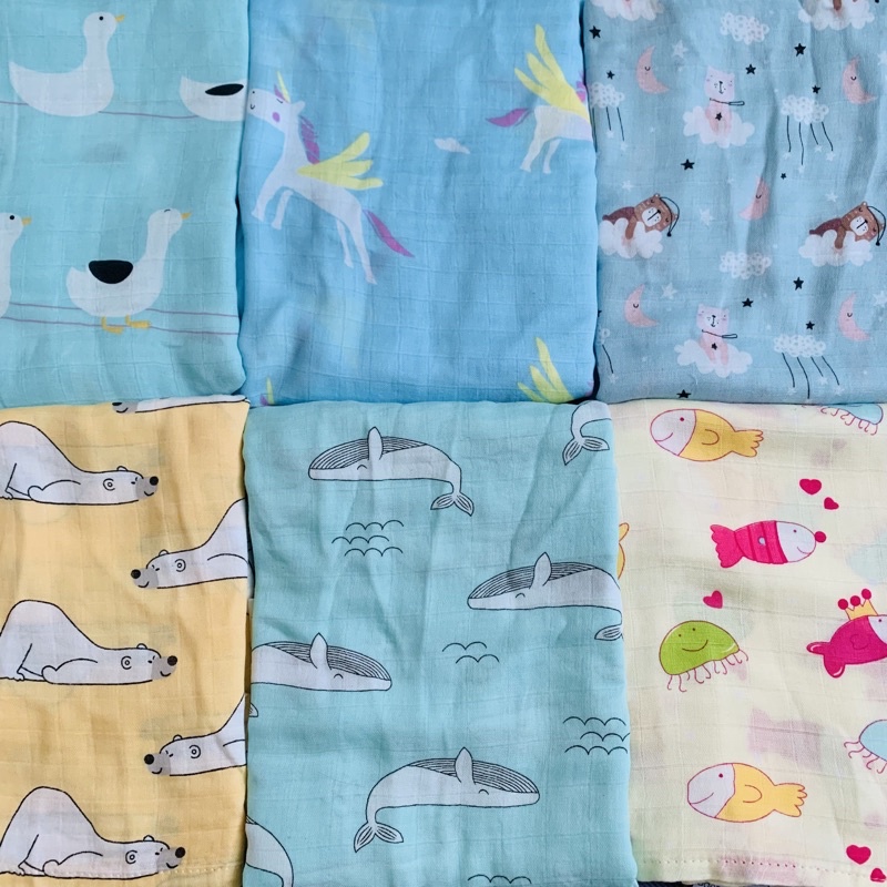 Set 2 khăn tắm sợi tre Aden &amp; Anais Swaddle cho bé (Hộp xanh mới)