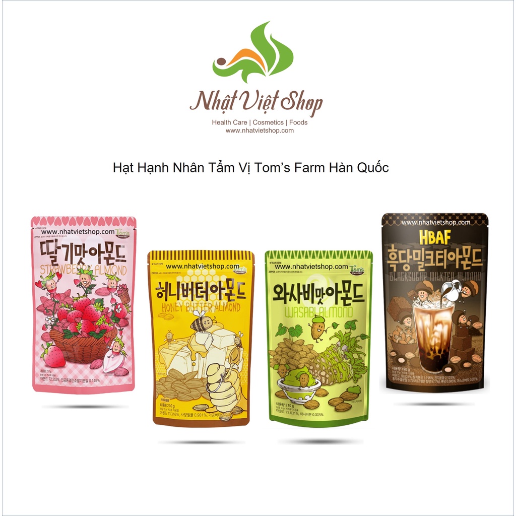 Hạt Hạnh Nhân Tẩm Vị Tom's Farm Hàn Quốc
