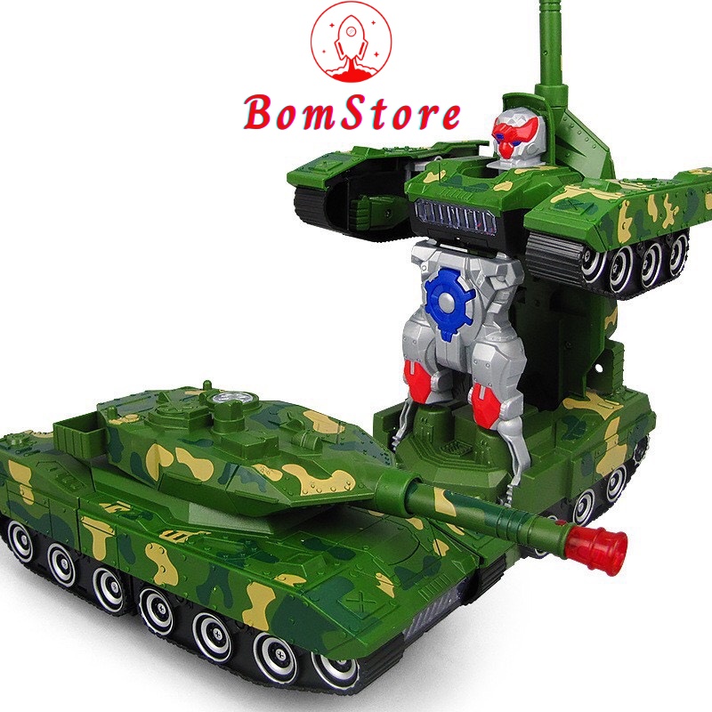 Đồ Chơi Xe Tăng Biến Hình Robot Có Đèn Và Nhạc Dành Cho Bé