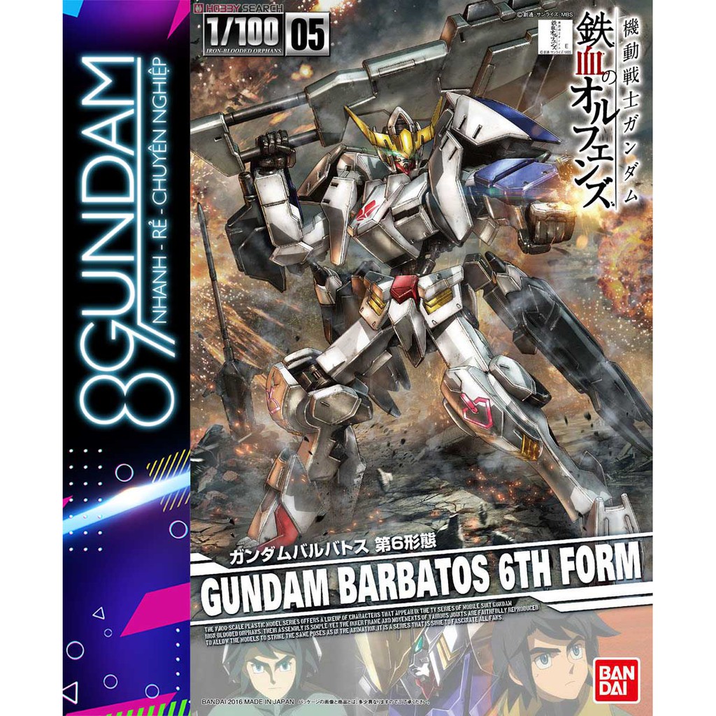 Mô Hình Lắp Ráp Gundam IBO 1/100 Barbatos 6th Form