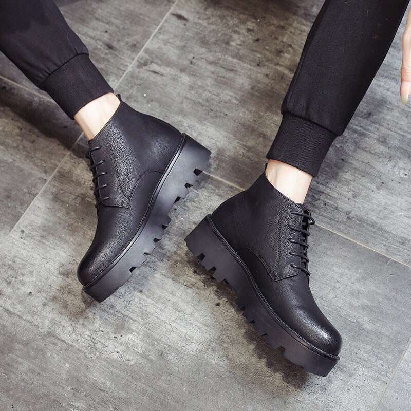 Boot cổ lửng nam tăng cao 7CM - Giày cao cổ nam tăng cao | BigBuy360 - bigbuy360.vn
